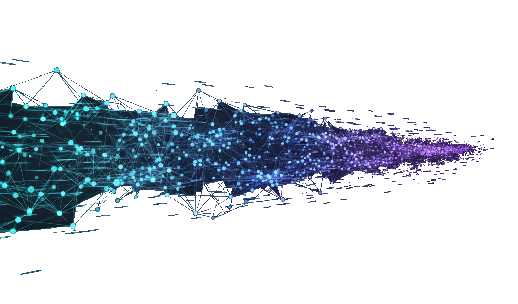 Data in Motion - flowing network of connected data points